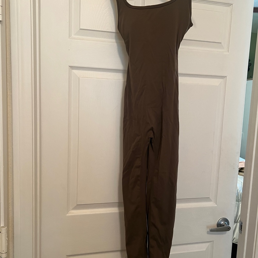 Brown Sleeveless Jumpsuit